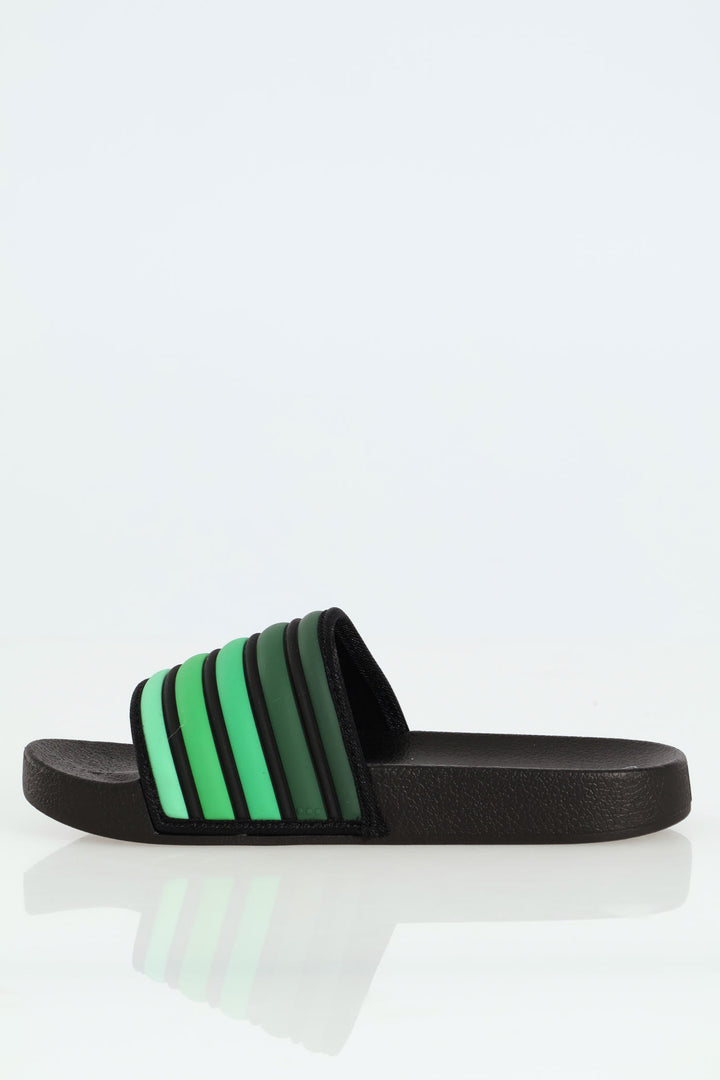 Boys Striped Pool Slide - Green