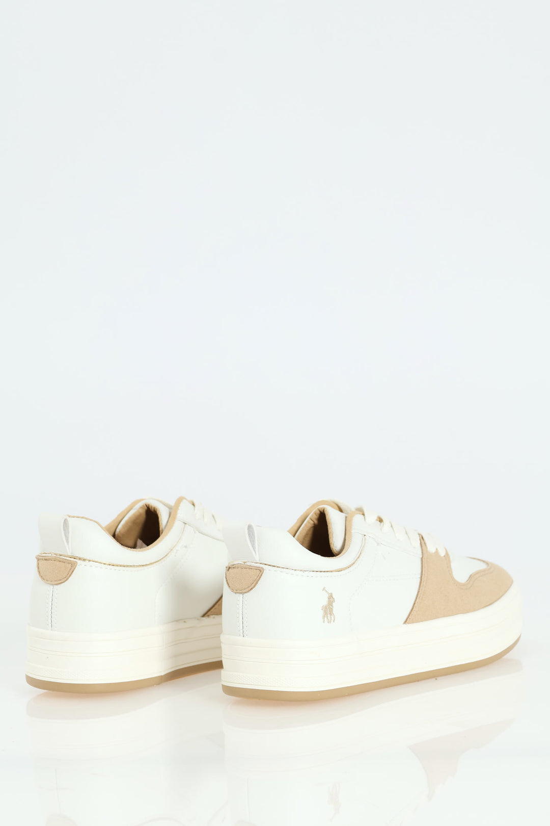 Panelled Platform Sneaker - White