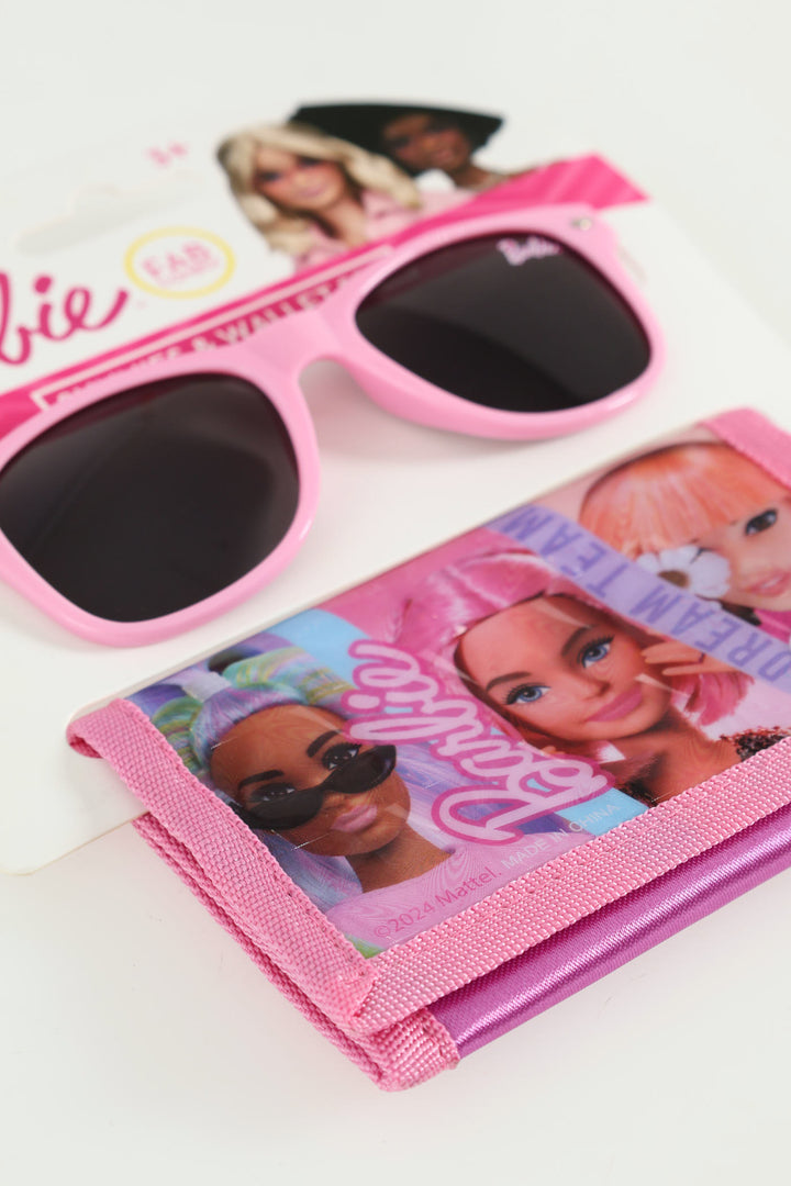 Pre-Girls Barbie Wallet And Sunnies Set - Pink