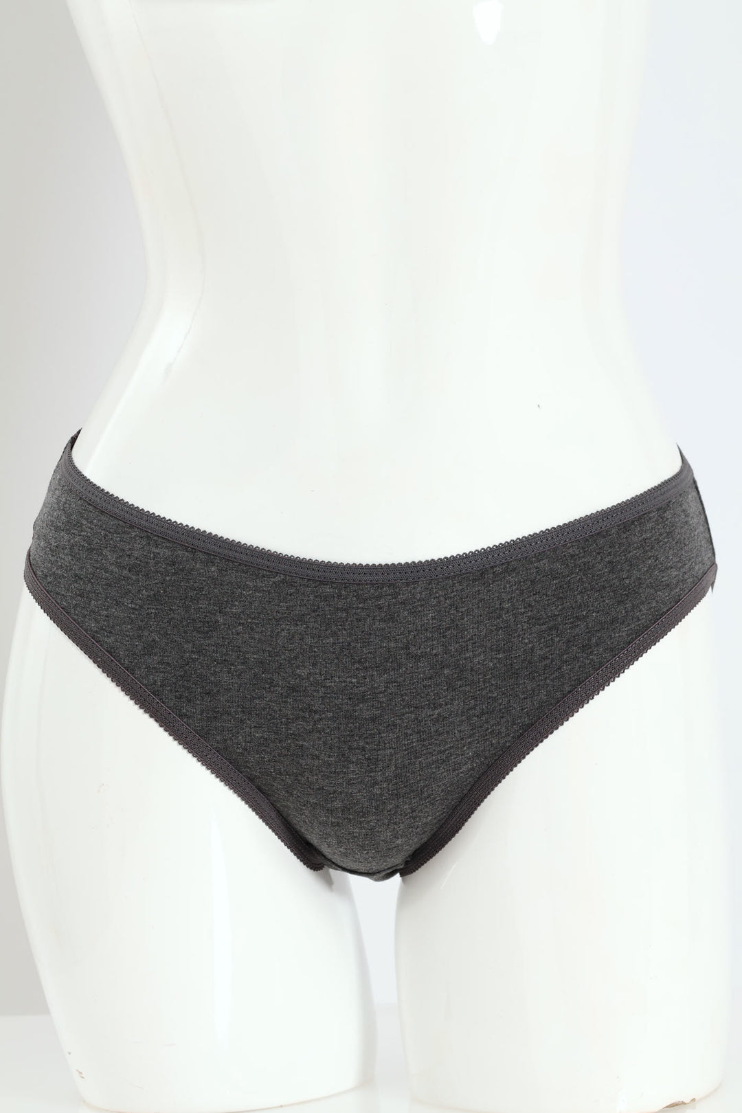 5 Pack Cotton Stretch Bikini - Duo Leaf/Charcoal Melange