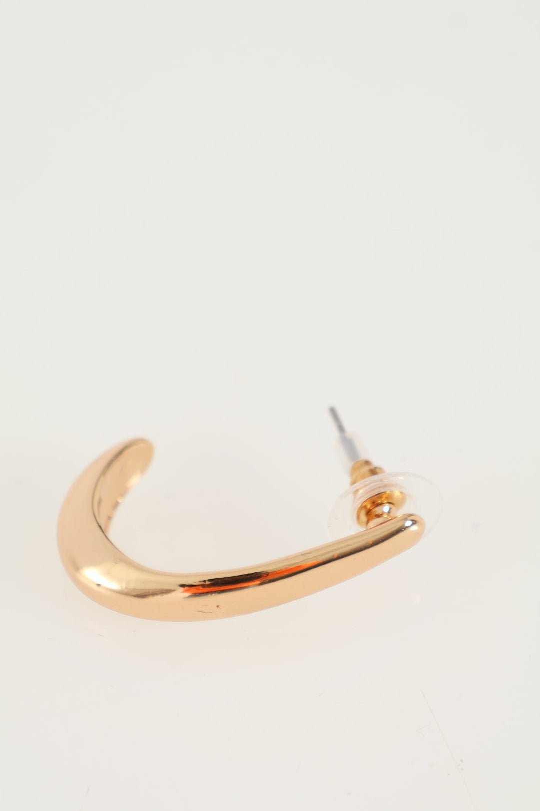 Half Curved Hoop Earings - Gold