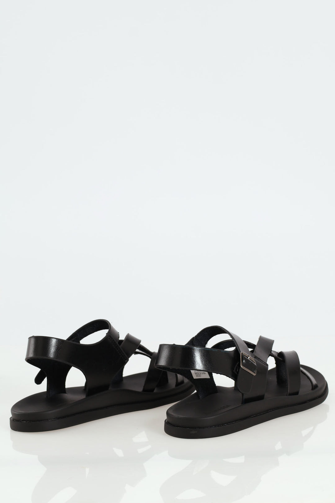 Back Strap Sandals - Black