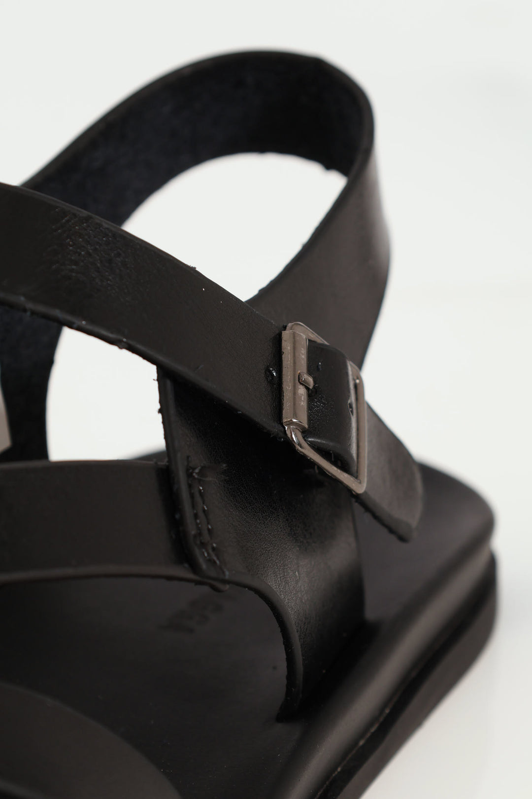 Back Strap Sandals - Black