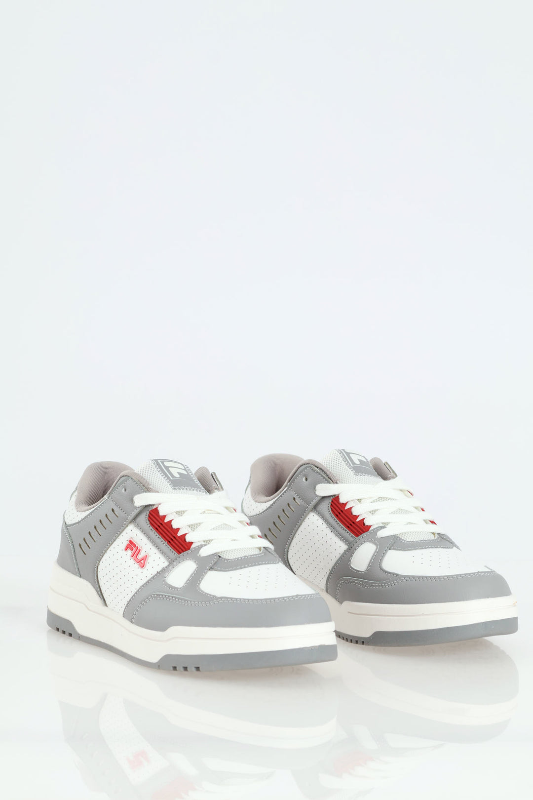 Oliver Laser Pin Punch Detail Sneaker - Grey/White