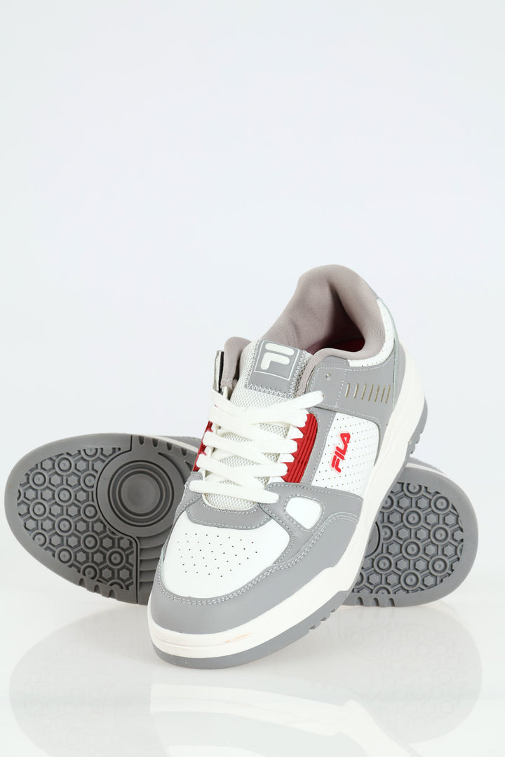 Oliver Laser Pin Punch Detail Sneaker - Grey/White