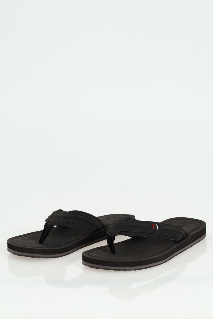 Pu Upper Mono Wide Vamp Sandal - Black