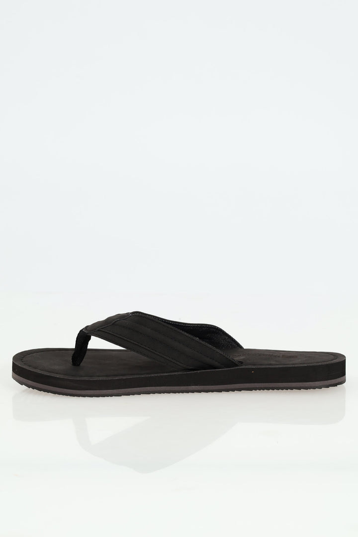 Pu Upper Mono Wide Vamp Sandal - Black