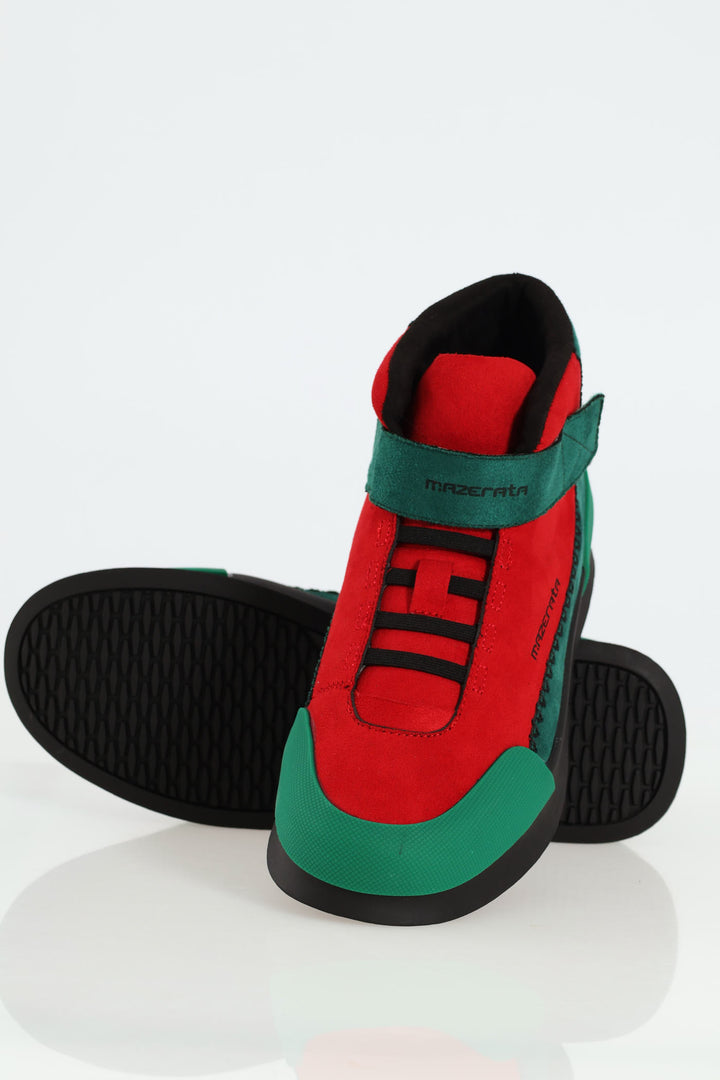 Velcro Hightop Sneaker - Red