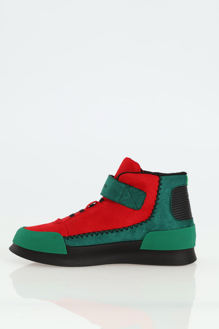 Velcro Hightop Sneaker - Red