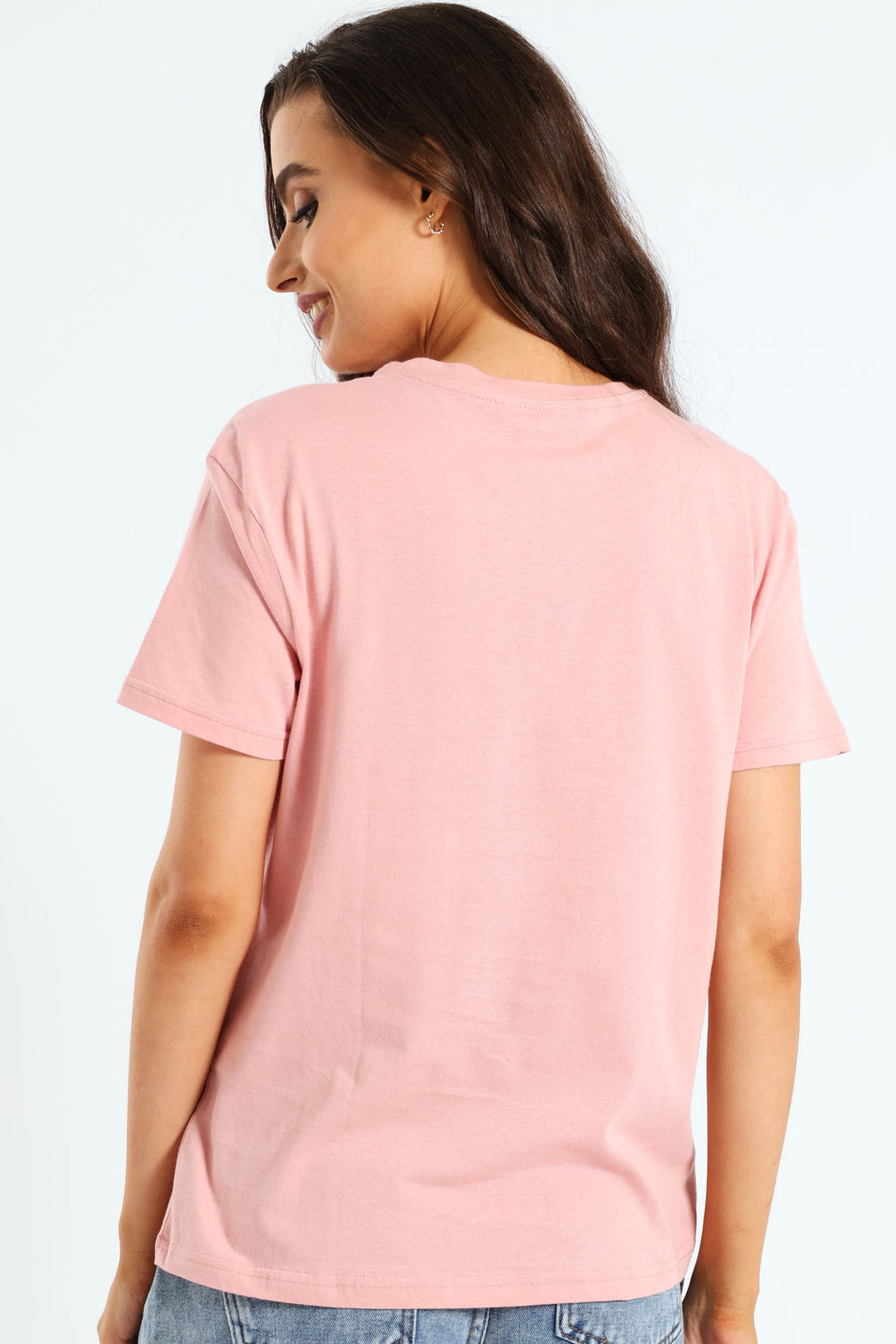 Perfume Bottle Foil Tee - Dusty Pink