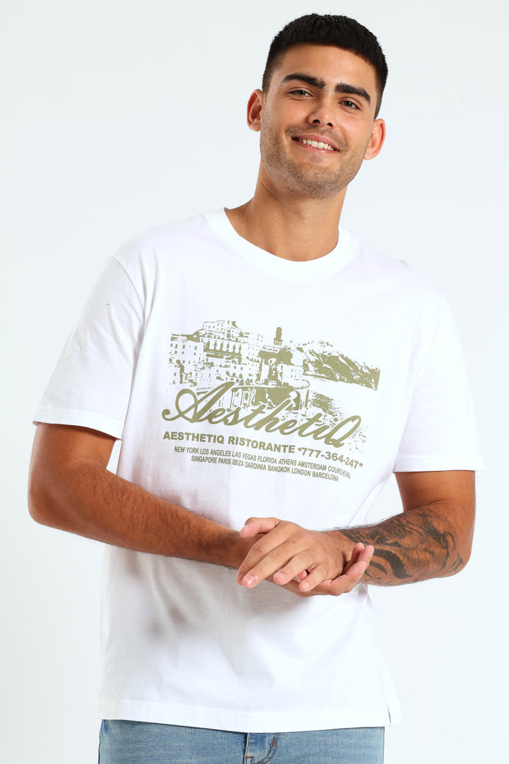 City Print Tee - White