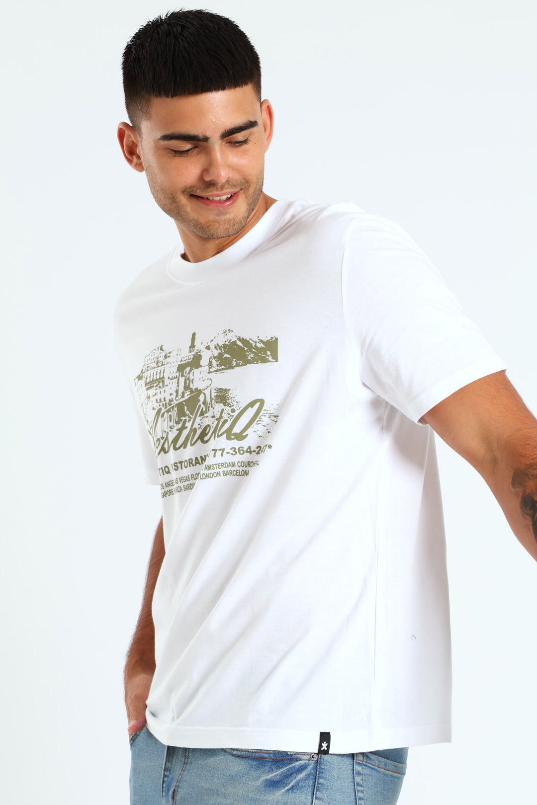 City Print Tee - White