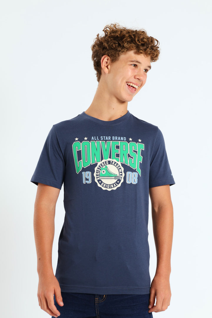 Boys Collegiate Tee - Navy