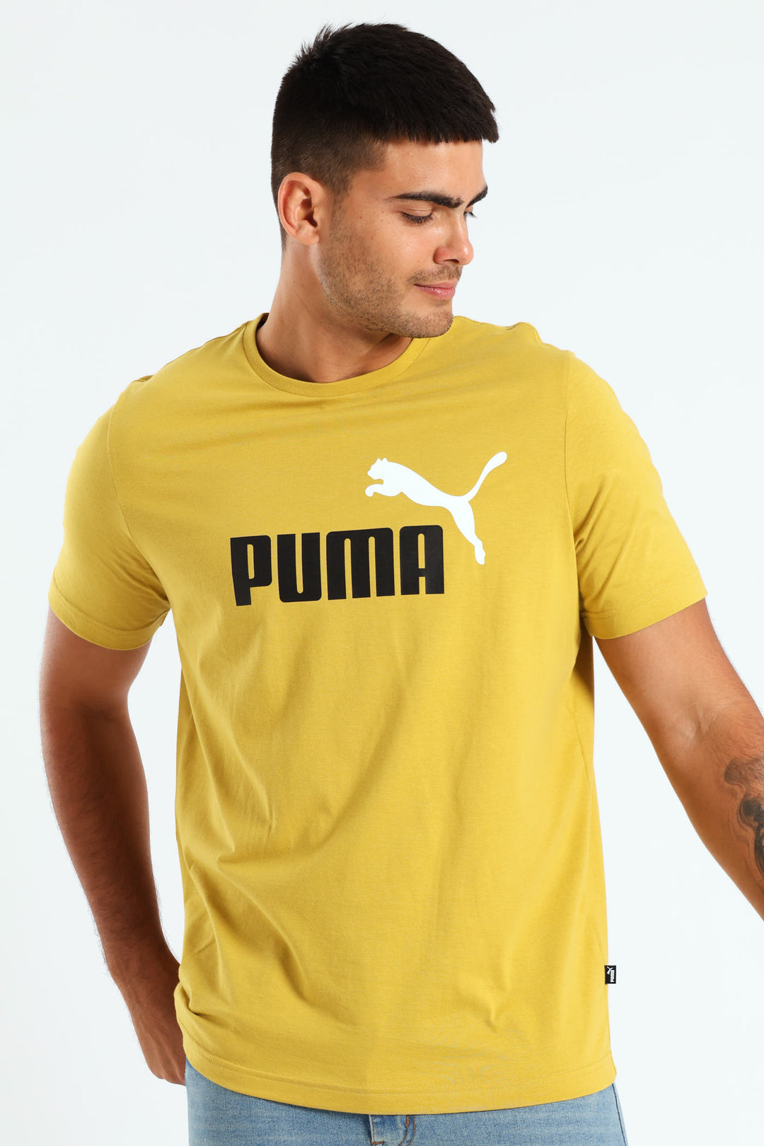 Essential Plus 2 Tone Logo Tee - Lime