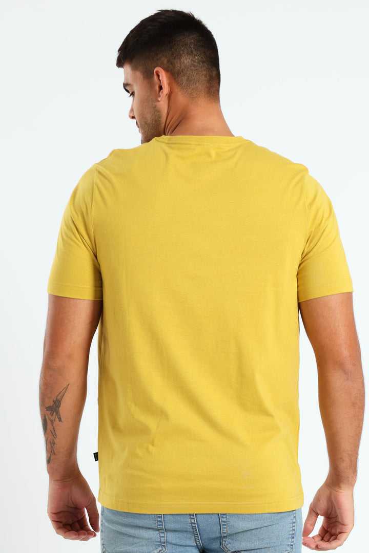 Essential Plus 2 Tone Logo Tee - Lime