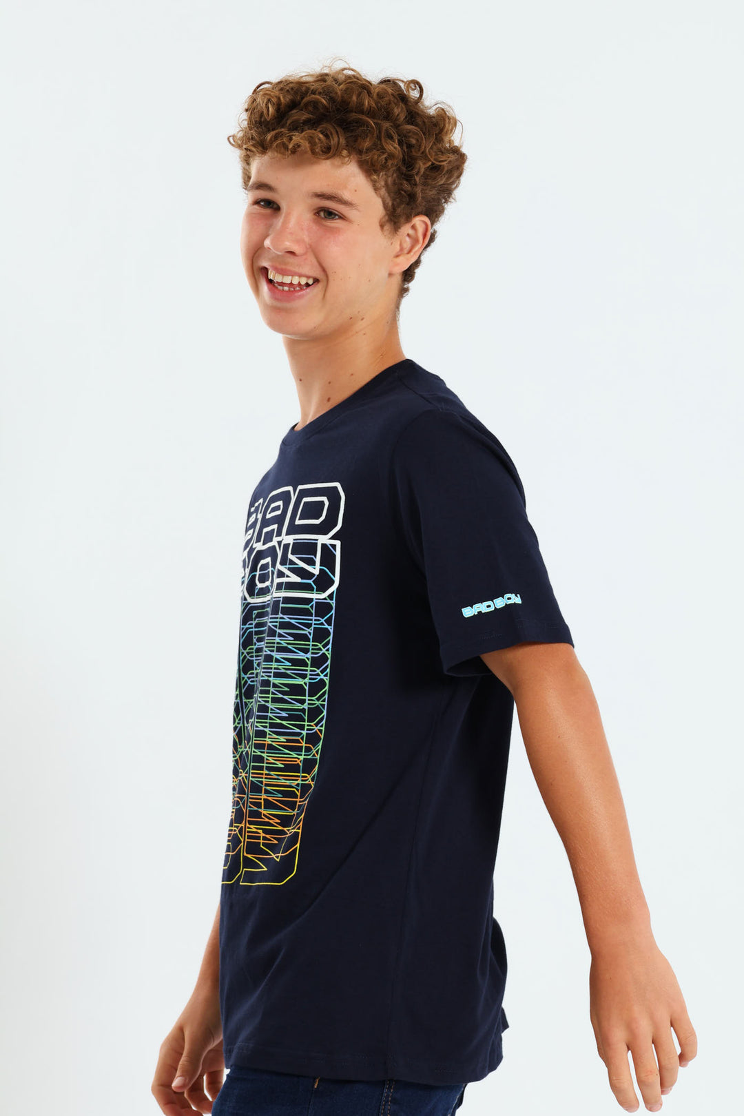 Boys Duo Tone Tee - Navy