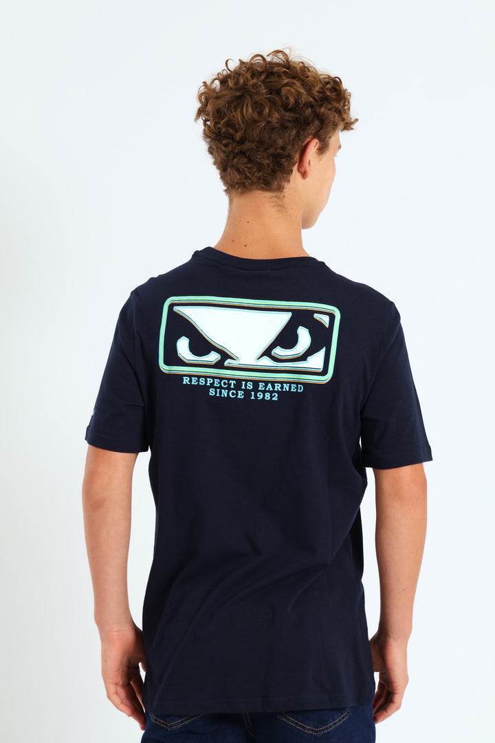 Boys Duo Tone Tee - Navy