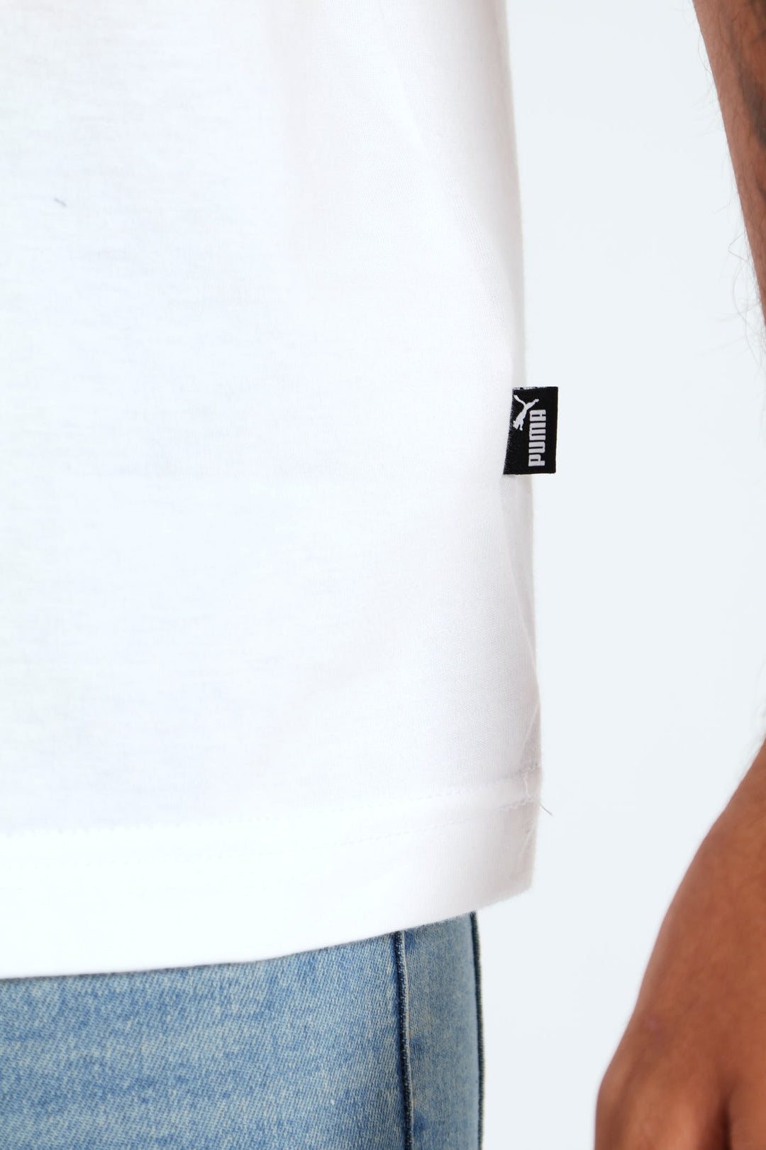 Essential Plus 2 Tone Logo Tee - White