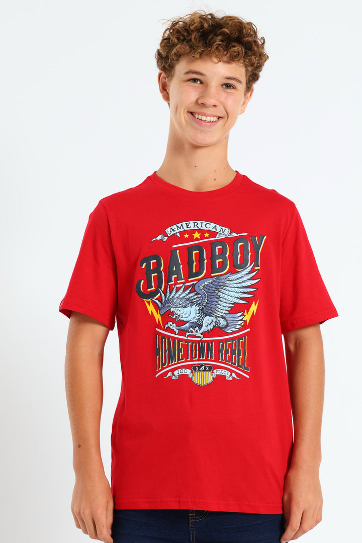 Boys American Eagle Tee - Red