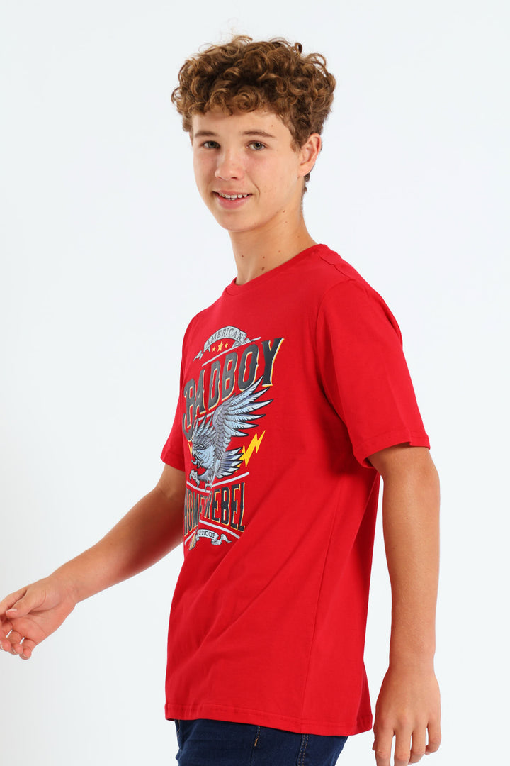 Boys American Eagle Tee - Red