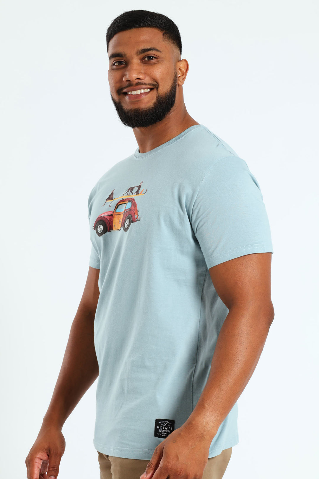 Monkey Bug Tee - Light Blue