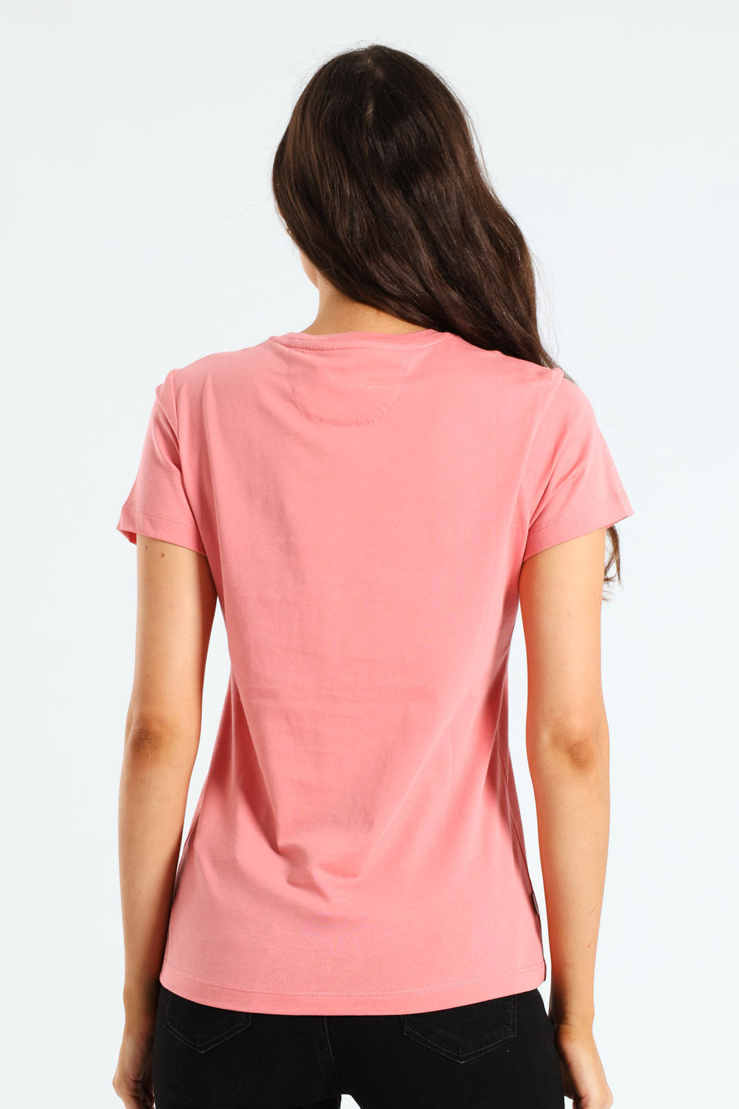 Silver Rhinestones Tee - Pink