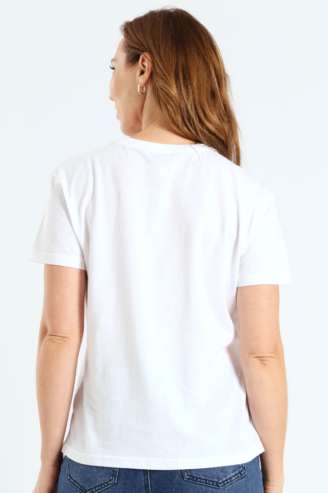 Abstract Faces Foil Tee - White