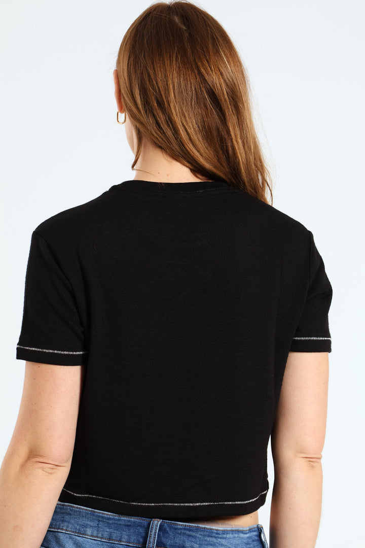 Eléa Boxy Tee - Jet Black