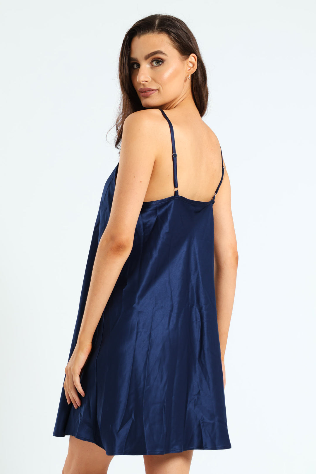 Egret Gown & Chemise Set - Navy