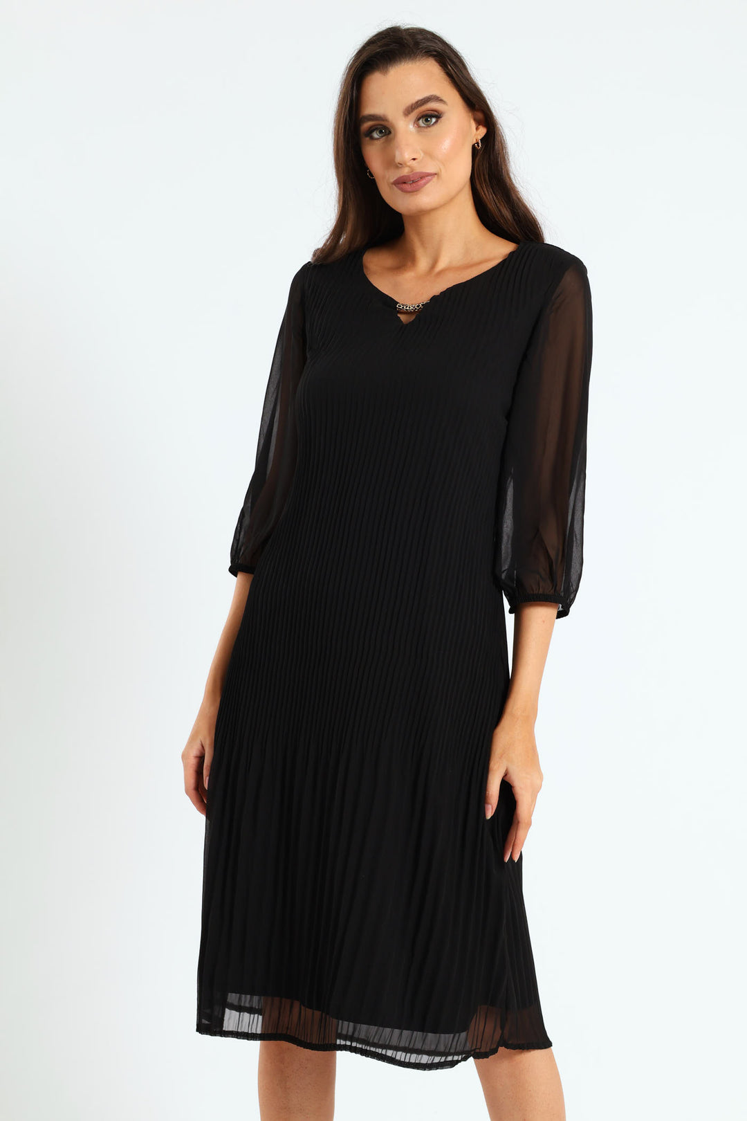 Release Pleat Dress - Black