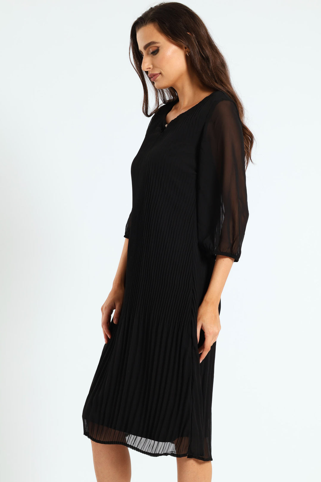 Release Pleat Dress - Black