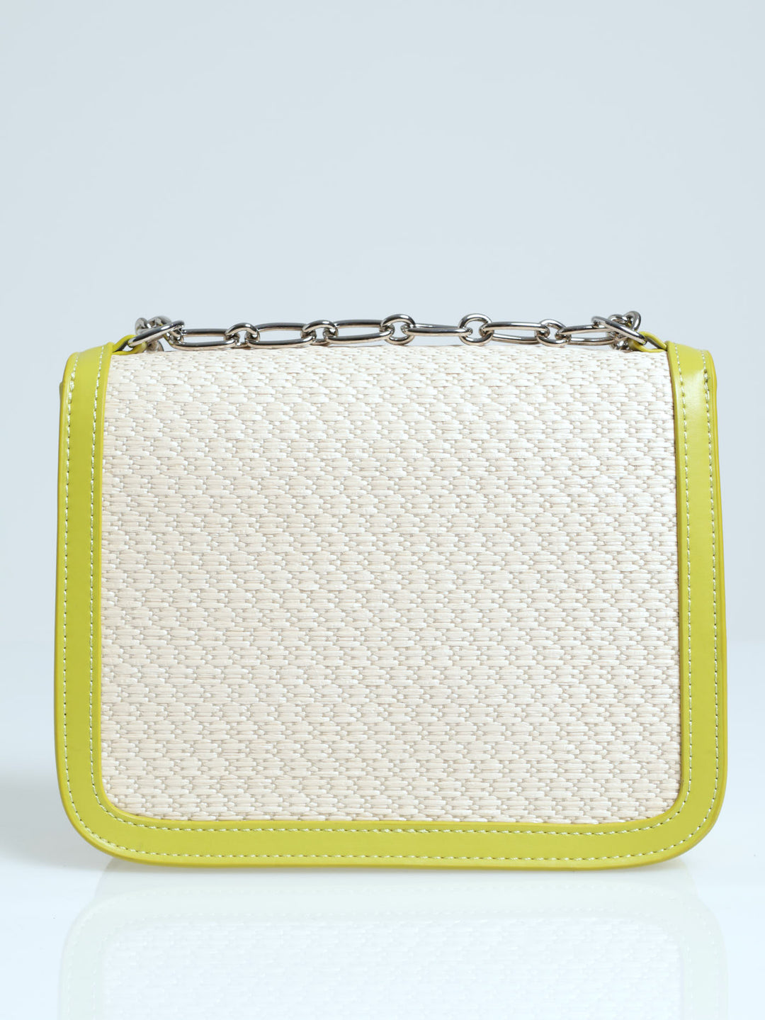 Raffia Crossbody Bag - Lime