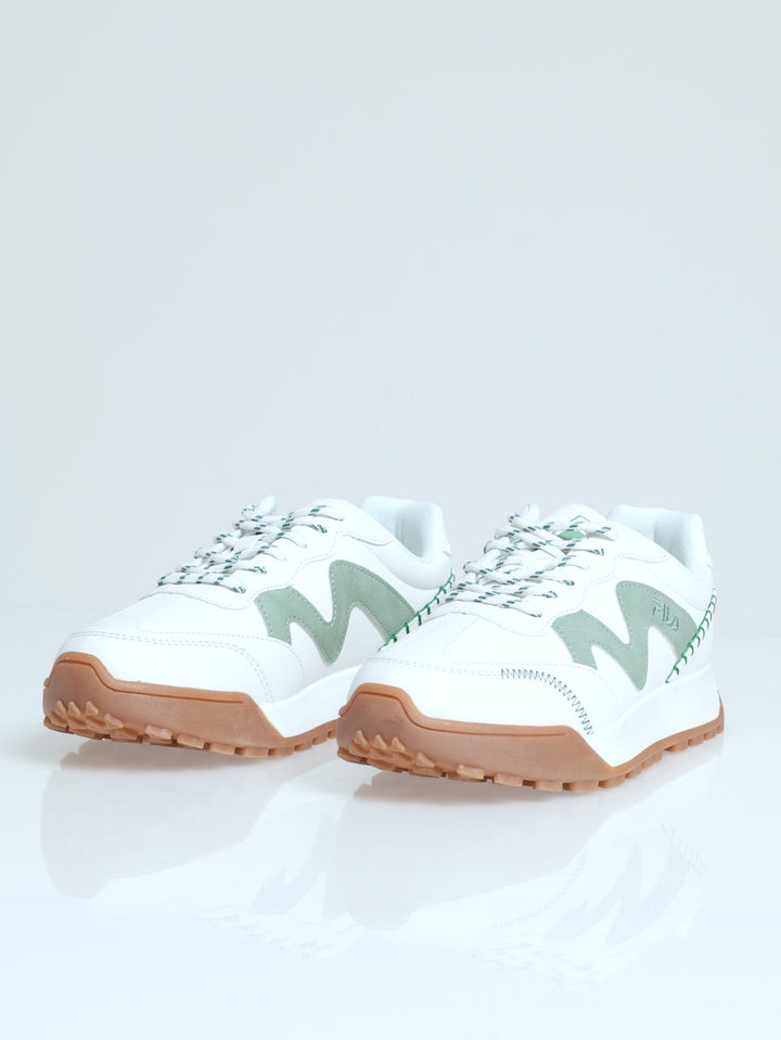 Alessandra Patchwork Sneaker - White/Green