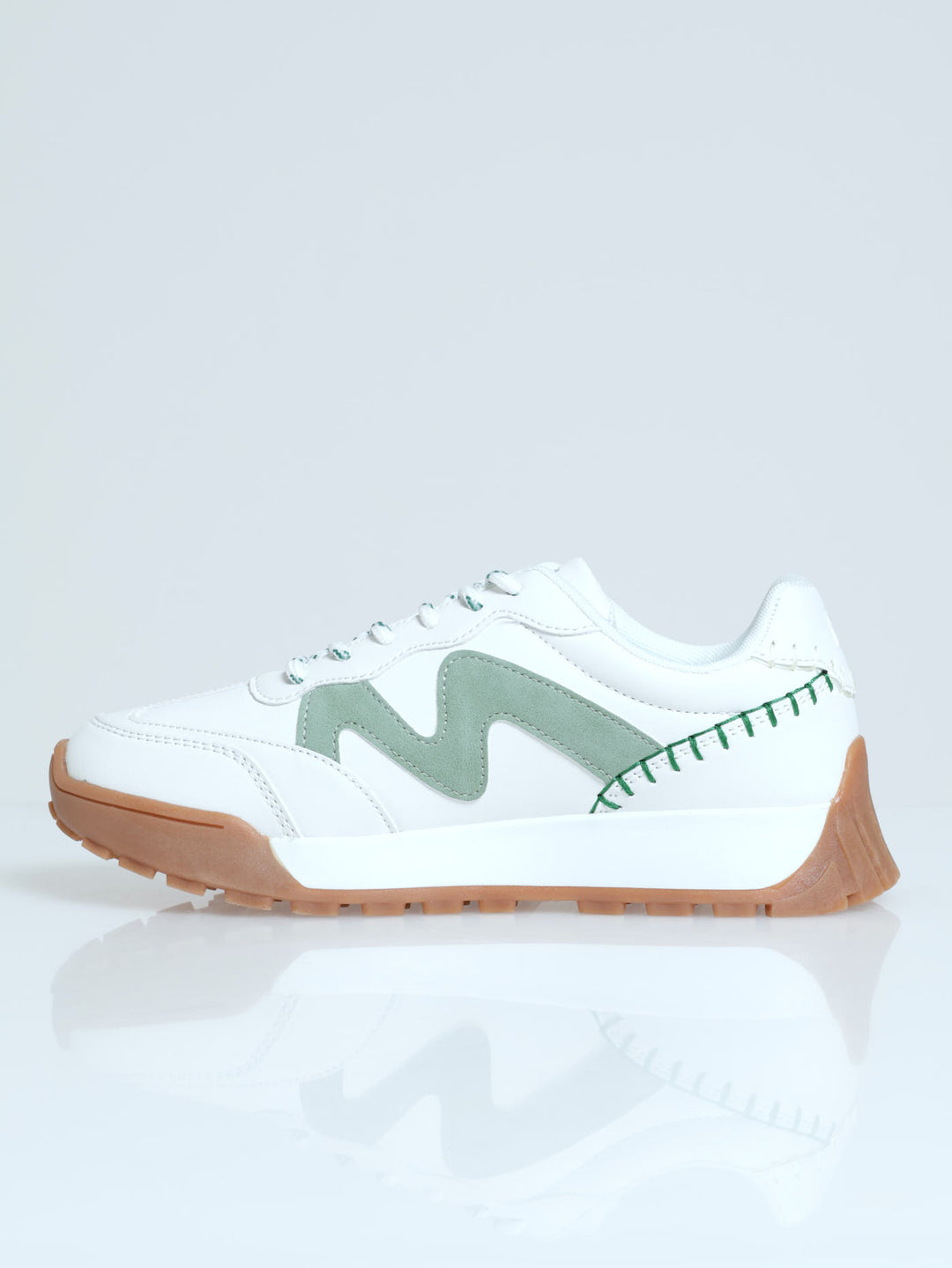 Alessandra Patchwork Sneaker - White/Green