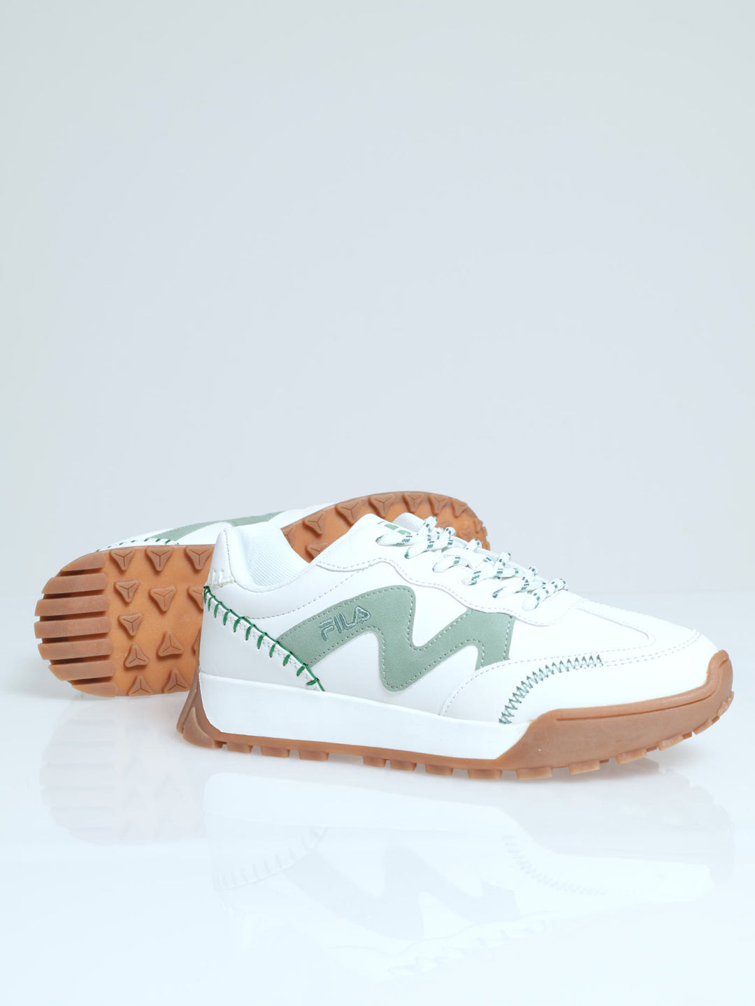 Alessandra Patchwork Sneaker - White/Green