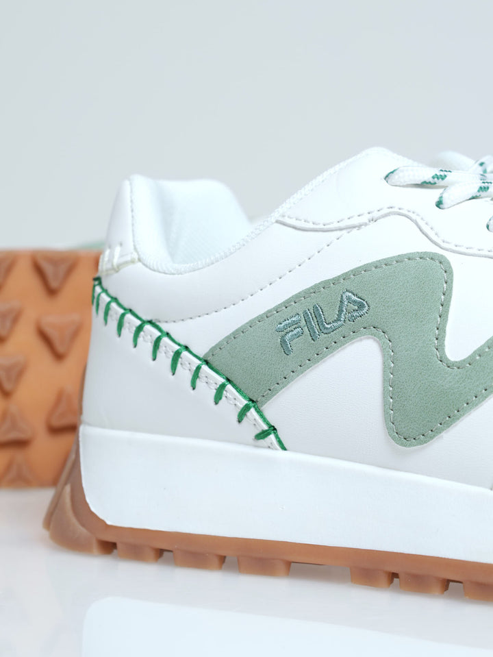 Alessandra Patchwork Sneaker - White/Green