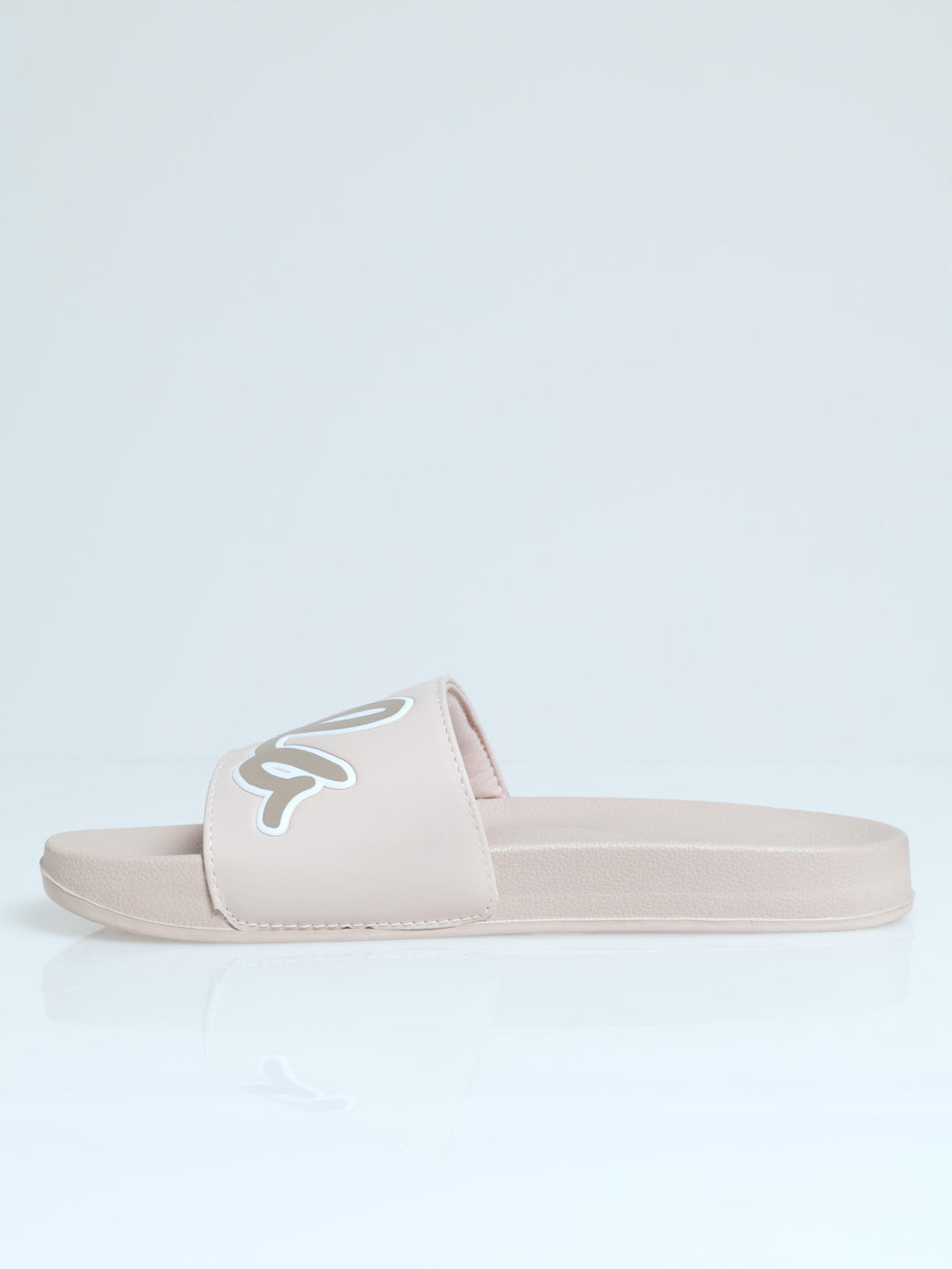 Milano Slide Sandal - Beige/White