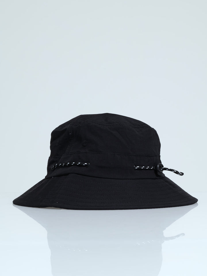 Eyelet Bucket Hat - Black