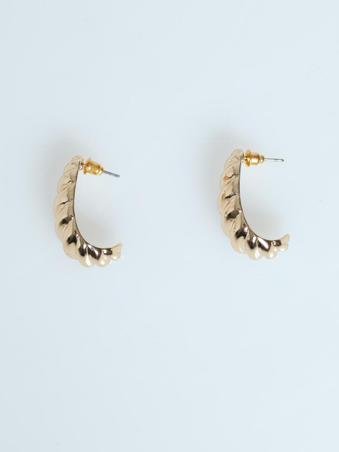 Croissant Chunky Half Hoop Earring - Gold