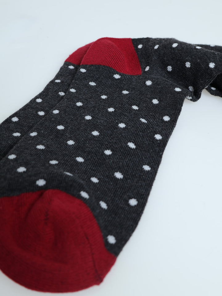 Dotted Single Socks - Dark Grey