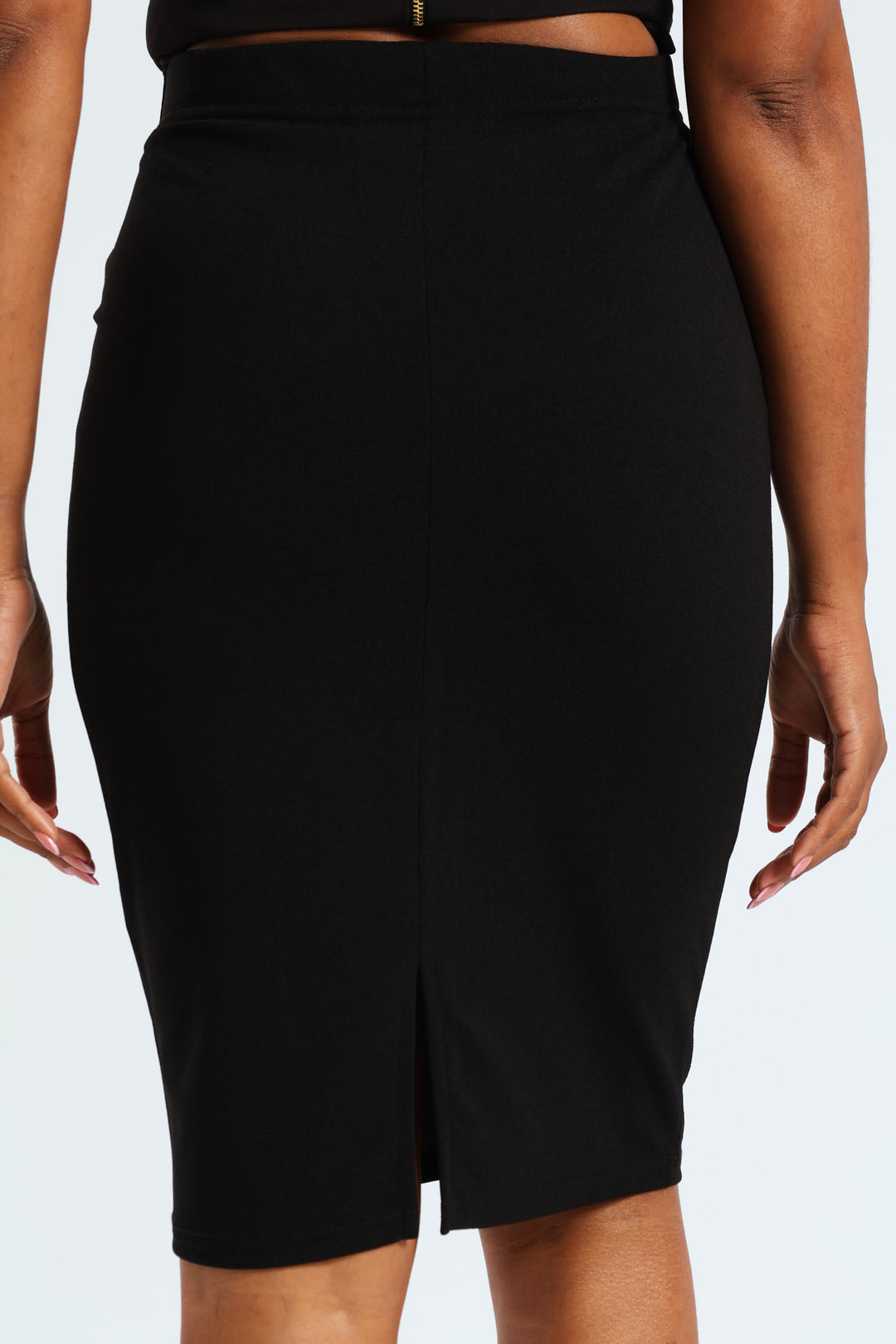 Basic Career Pencil Skirt - Black