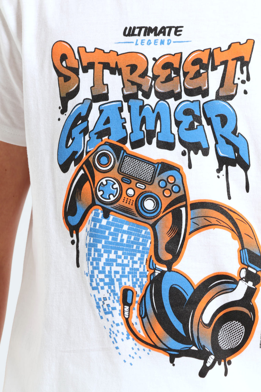 Boys Gamer Print Tee - White