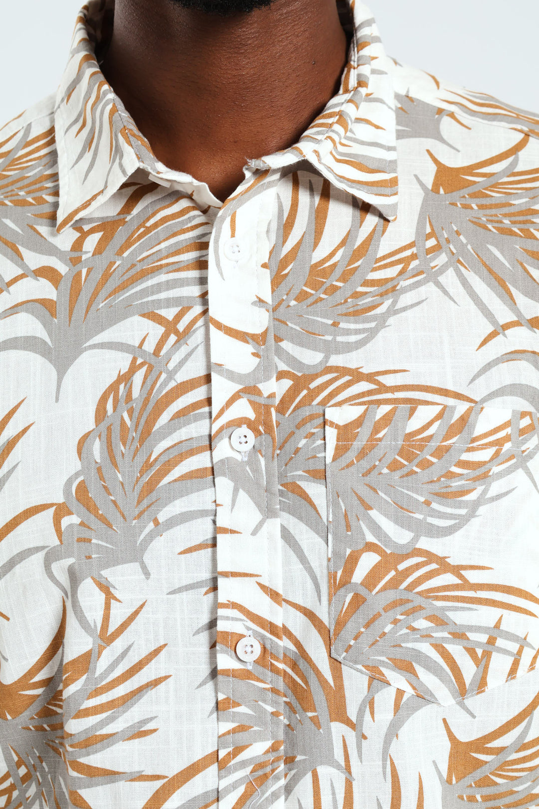 Palm Print Shirt - White