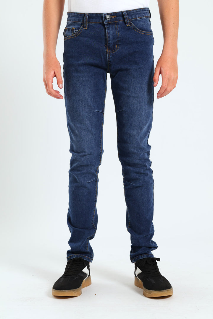 Boys Dark Wash Rem Denim - Dark Indigo