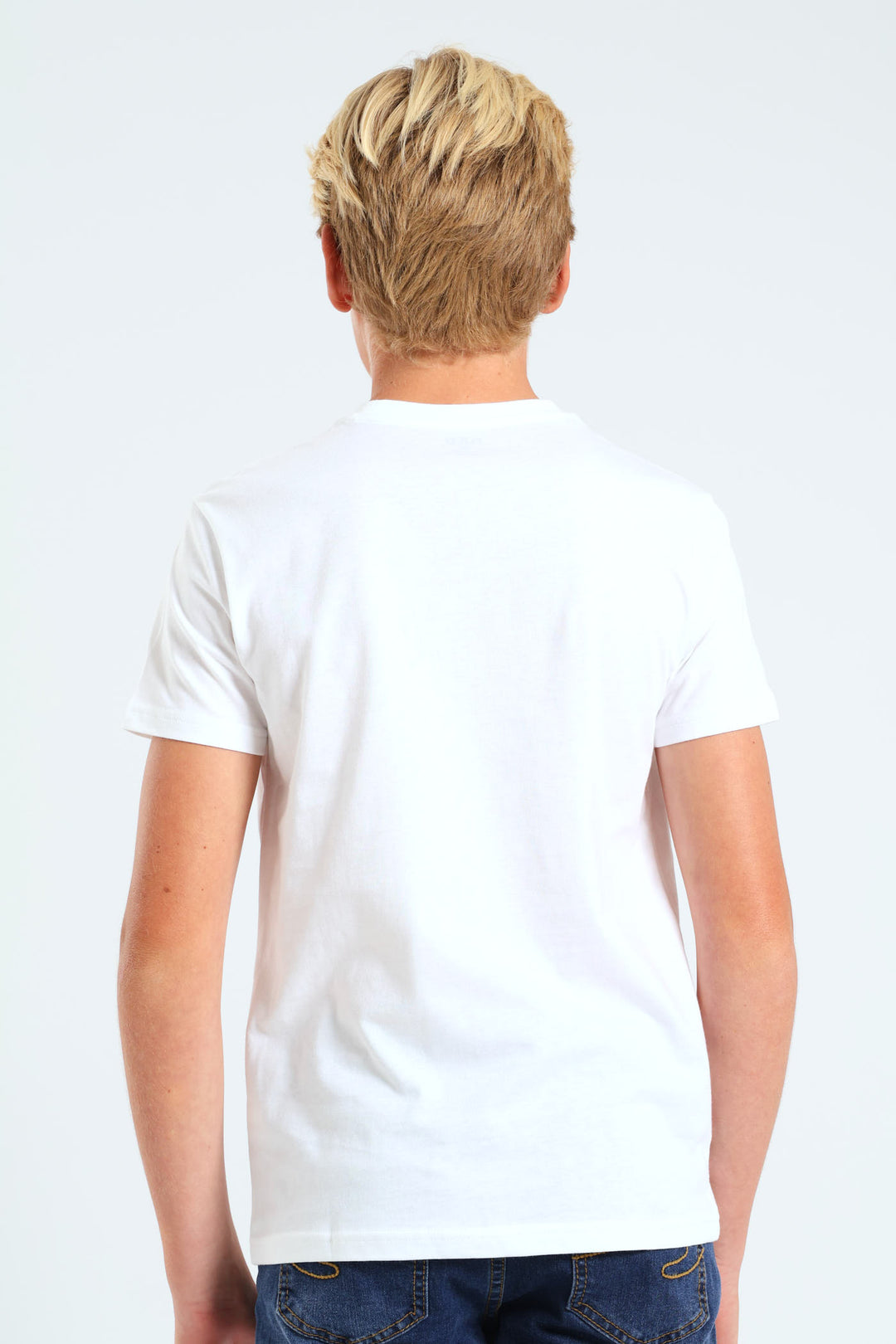 Boys Crested Tee - White