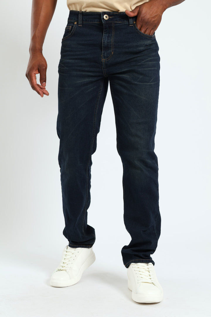 Worn In Skinny Denim Jean - Dark Wash