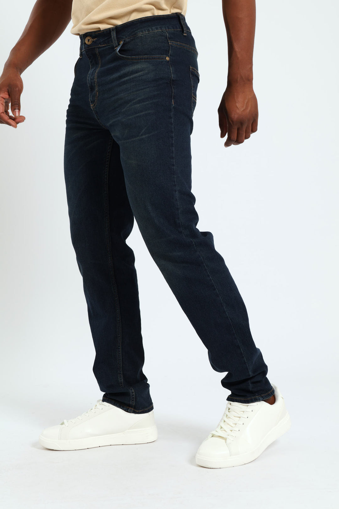 Worn In Skinny Denim Jean - Dark Wash