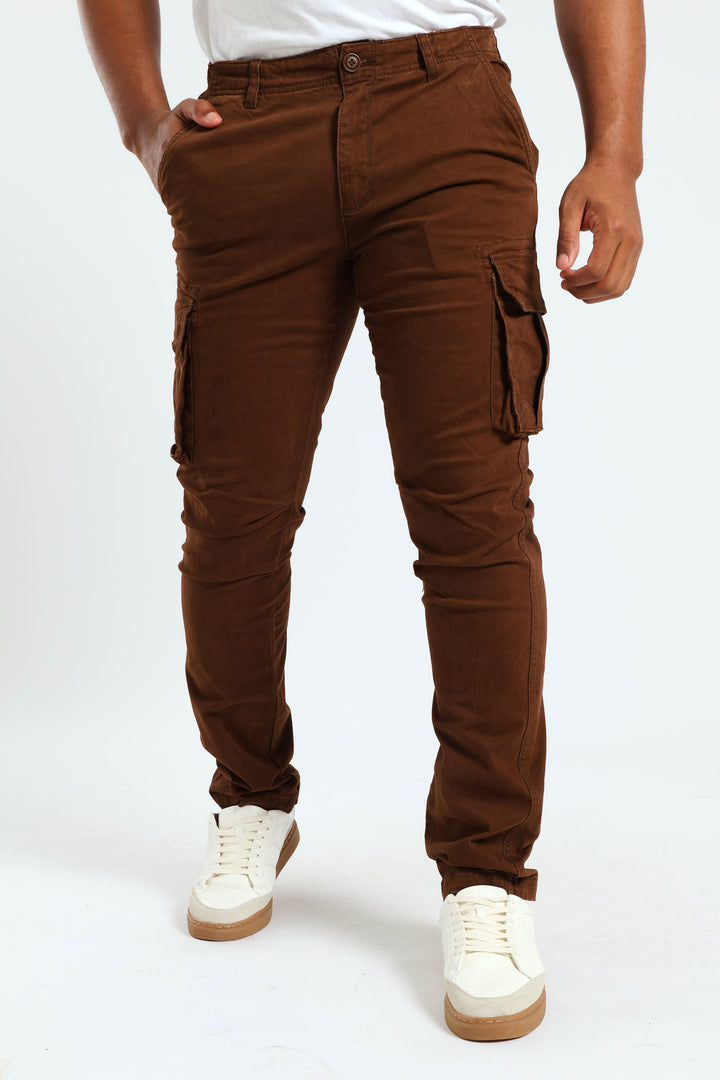 Pigmnet Dye Cargo Pants - Tobacco