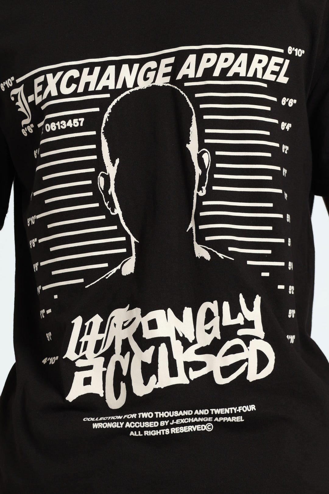 Wrongly Accused Print Tee - Black