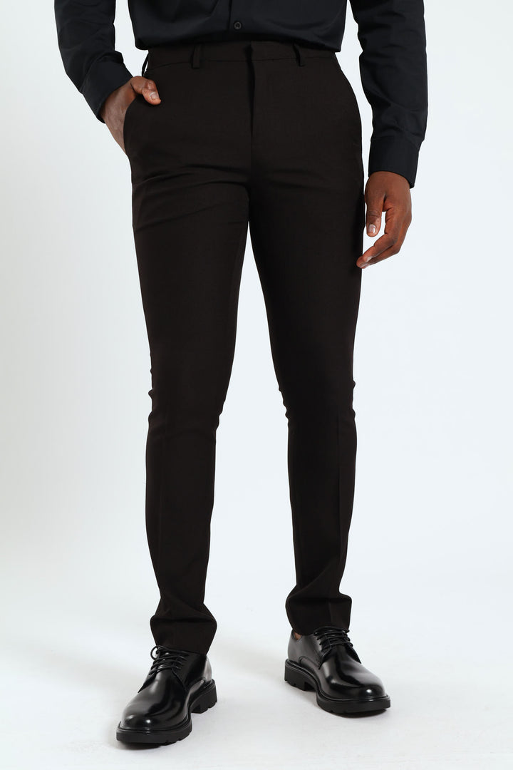 Men's Skinny Stretch Suit Trouser - Black